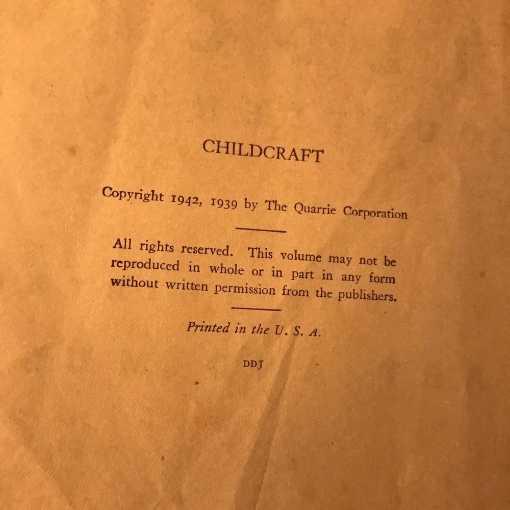 Vintage Childrens Books, Childcraft‎ Art  Music & Science and Industry, 1942 USA